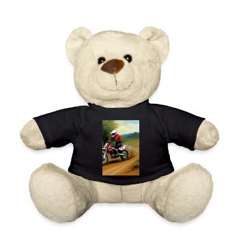 Motocross Riding - Teddy Bear - black - Front