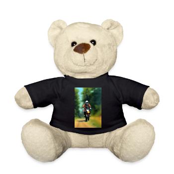 Motocross Riding - Teddy Bear - black - Front