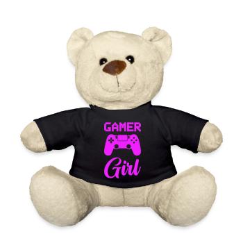 Gamer Girl - Teddy Bear - black - Front