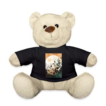 Botanical boho painting - Teddy Bear - black - Front