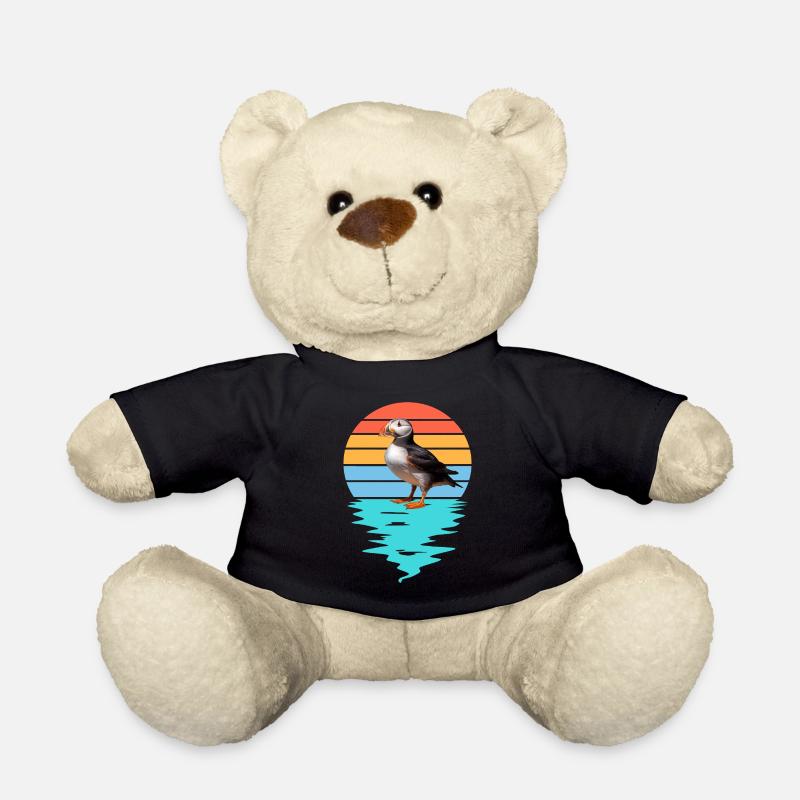 Cut Puffin in Sea - Teddy - Schwarz
