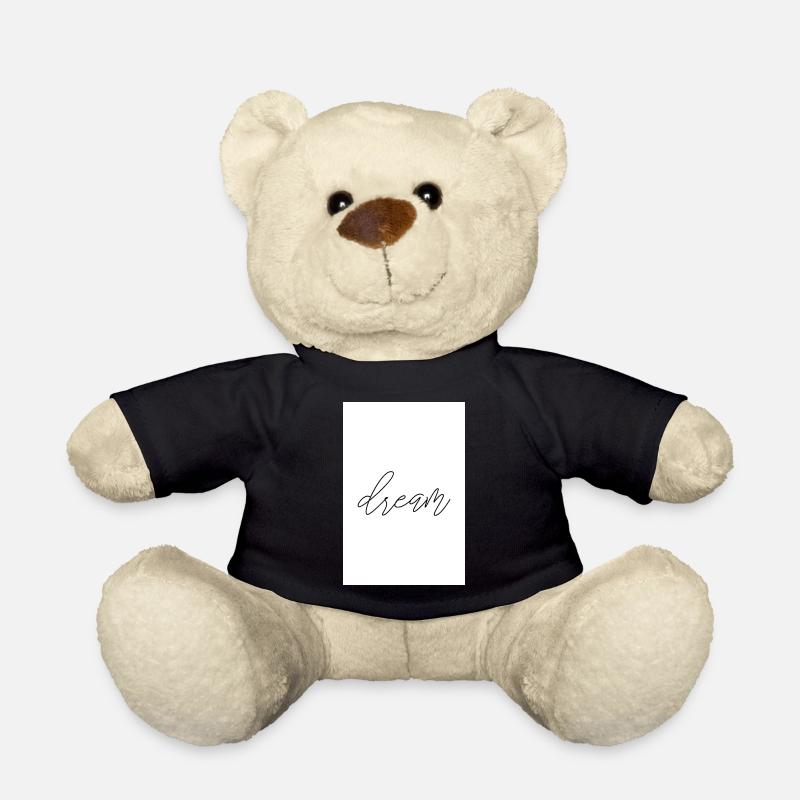Dream Dreams Poster - Teddy Bear - black