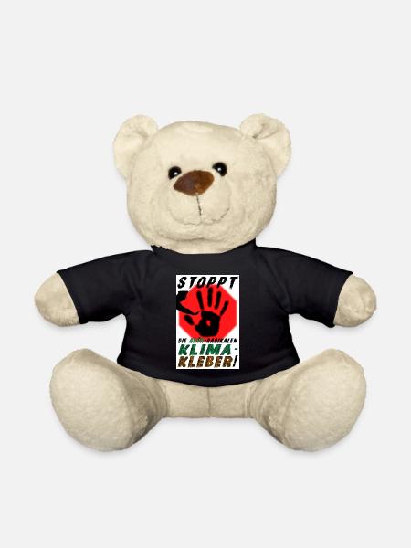 STOPPT die GRÜN-radikalen KLIMA-KLEBER - Teddy - Schwarz