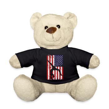 Turnen Gymnsatik US Flagge Turntrainer Sportverein - Teddy - Schwarz - Vorne