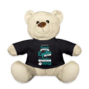 Anniversaire 81 ans - Meilleures Septembre 1943 - Nounours - noir - Devant