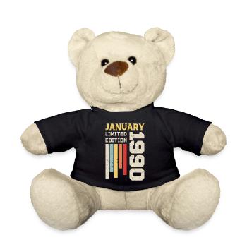 January 1990 - January 1990 Birthday Gift - Teddy Bear - black - Front