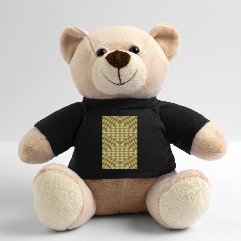 3D Chess Optical Illusion Teddy Bear