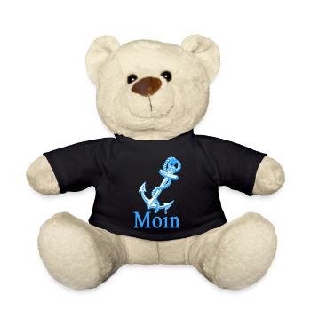 Moin mit Anker - Teddy - Schwarz - Vorne