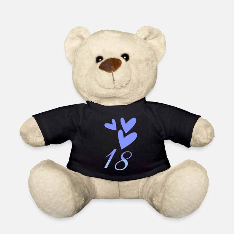 18. 18 ANS. 18e ANNIVERSAIRE. ANNIVERSAIRE 18 ANS. - Nounours - noir
