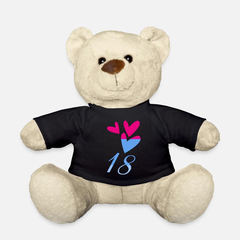 18. 18 ANS. 18e ANNIVERSAIRE. ANNIVERSAIRE 18 ANS. - Nounours - noir