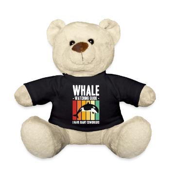 Wale beobachten | Wal Meerestier Meer Geschenke - Teddy - Schwarz - Vorne