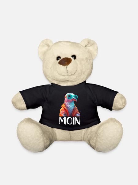 Möwe mit Sonnenbrille Moin Coole Möwen Seevogel - Teddy - Schwarz