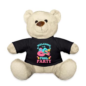Swmming Pool Party Monster Recreation Garden Party - Teddy Bear - black - Front