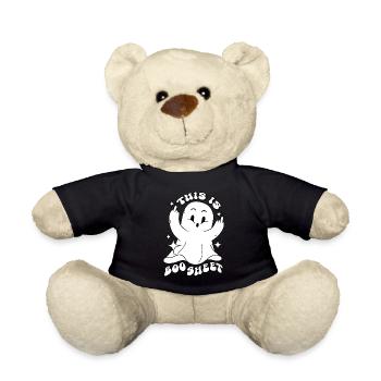 Geist This Is Boo Sheet Lustige Halloween Sprüche - Teddy - Schwarz - Vorne
