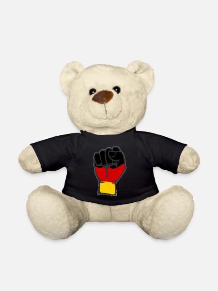 Deutschland Flagge Faust Hand Symbol - Teddy - Schwarz