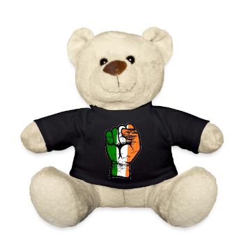 Irlande Flag Fist Main Symbole utilisé - Nounours - noir - Devant