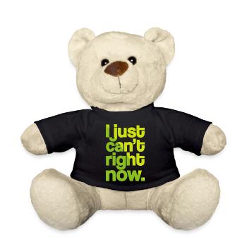 Just Can't (dark) - Teddy Bear - black - Front