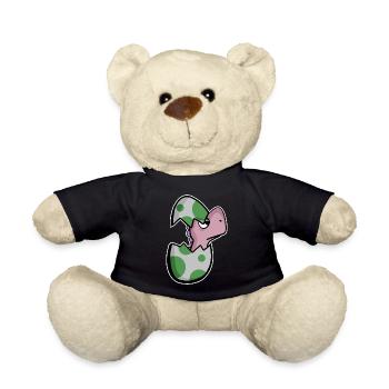 Dinosaure oeuf Dino bébé Motif - Nounours - noir - Devant