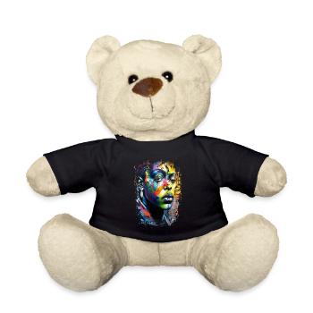 Graffiti Street Art Spray Vintage Stencil Retro - Teddy Bear - black - Front
