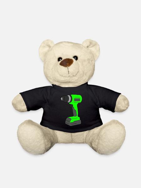 Cordless Screwdriver Craftsman Do-It-Yourself Tool - Teddy Bear - black
