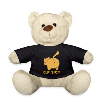 Stay Classy Katzenmama - Teddy - Schwarz - Vorne
