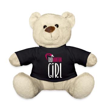 Badminton Girl - Teddy Bear - black - Front