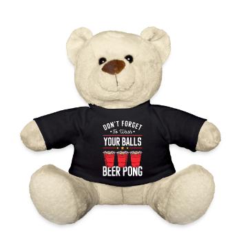 Beerpong Alkohol Spielregeln Ball - Teddy - Schwarz - Vorne