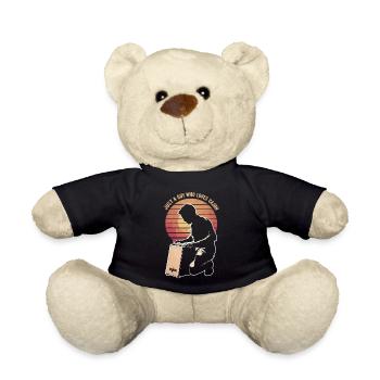 Cajon-Spieler-Geschenk - Teddy - Schwarz - Vorne