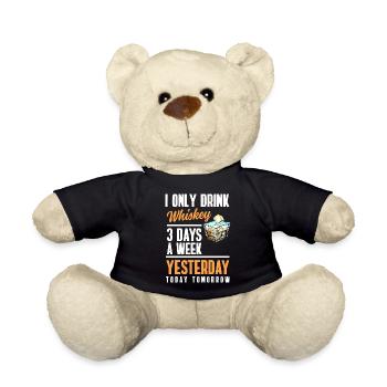 Whiskey Drinking Men Delicious - Teddy Bear - black - Front