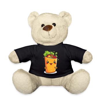 Lustiger Burrito Cartoon - Teddy - Schwarz - Vorne