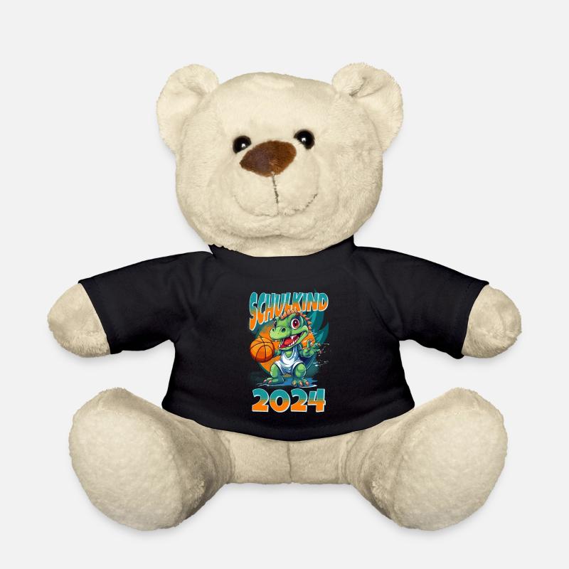Schulkind 2024 Dinosaurier Dino Einschulung Schule - Teddy - Schwarz