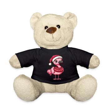 Flamingo Weihnachten - Teddy - Schwarz - Vorne