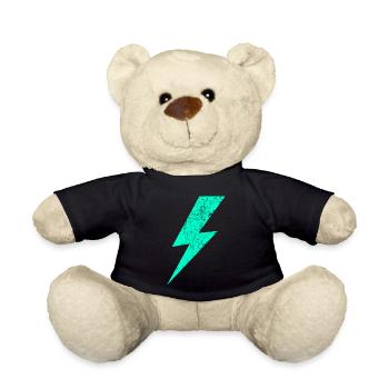 Electric flash in pastel - Teddy Bear - black - Front