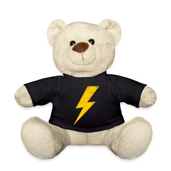 Energie Blitz Design für Power Fans - Teddy - Schwarz - Vorne