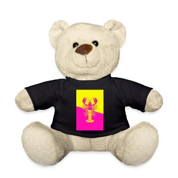 Affiche Homard jaune rose - Nounours - noir - Devant