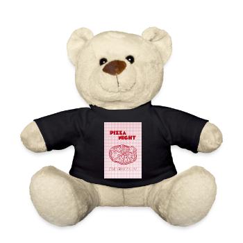 Welcome to Pizza Night - red-pink - Party-Style - Teddy - Schwarz - Vorne