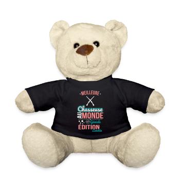 World's Best Hunter - 100% Awesome - Teddy Bear - black - Front