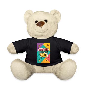 Mother from the 90s - Retro Mother's Day - Teddy Bear - black - Front