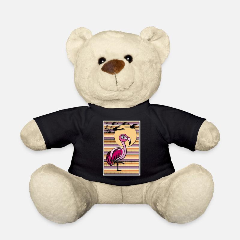 Flamingo in the sunset - Teddy - Schwarz
