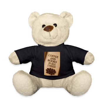Un café et des livres sont tout ce dont j’ai besoin - Nounours - noir - Devant