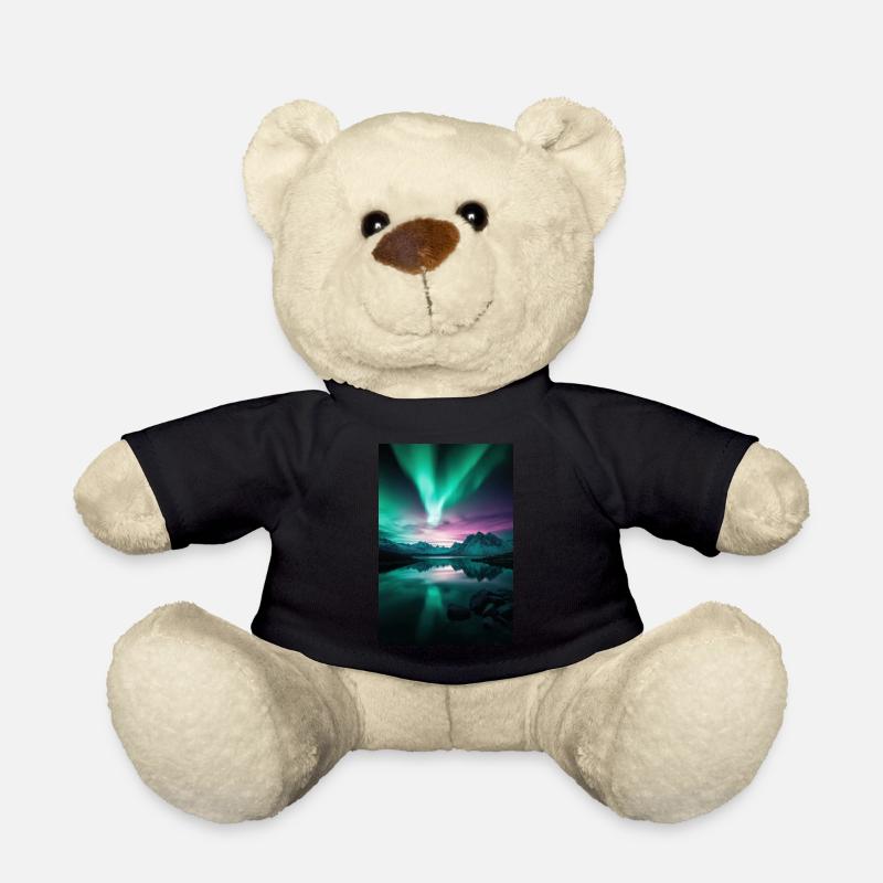Polarlichter über arktischen Gipfeln - Teddy - Schwarz