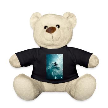 Surfeur chevauchant le baril parfait - Nounours - noir - Devant