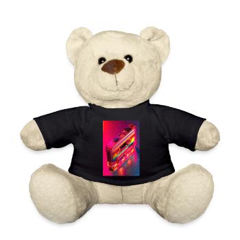 Neon Rainbow Cassette Tape - Nounours - noir - Devant