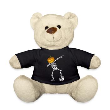 Squelette de danse d'Halloween avec crâne - Nounours - noir - Devant