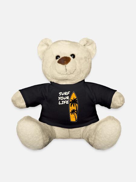 Surfer Lebensmotto  - Teddy - Schwarz