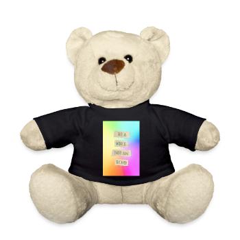 Be A Voice Not An Echo Motivational Design - Teddy Bear - black - Front