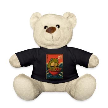 Frog Kawaii Japanese - Teddy Bear - black - Front