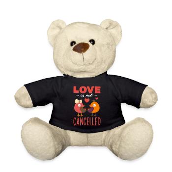 L’amour n’est pas annulé ! Design de la Saint-Valentin - Nounours - noir - Devant