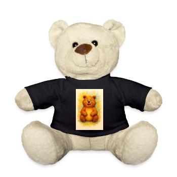 Joy Bear in Watercolor - Teddy Bear - black - Front