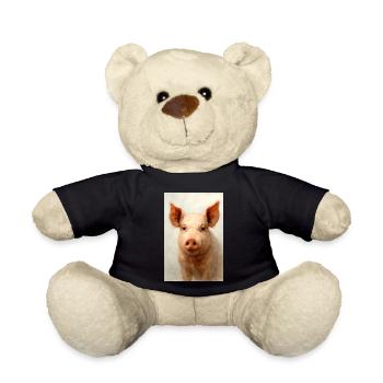 Aquarell-Schweine-Zauber - Teddy - Schwarz - Vorne